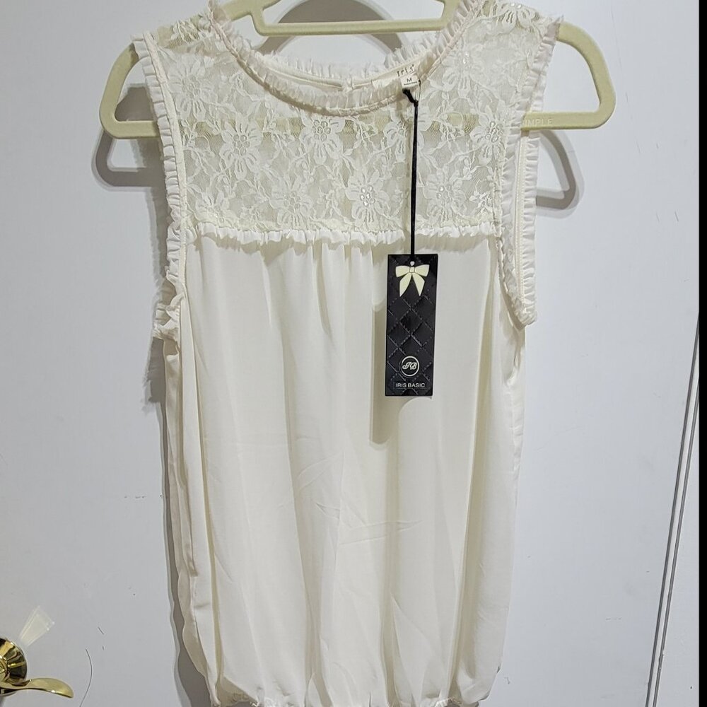 Vintage NWT Lace Sheer Blouse